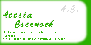 attila csernoch business card